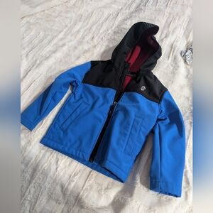 Free Country Kids Blue and Black Hooded Raincoat